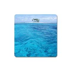 Ocean Island Square Magnet by trendistuff