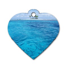 Ocean Island Dog Tag Heart (two Sides)