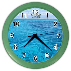 Ocean Island Color Wall Clocks by trendistuff