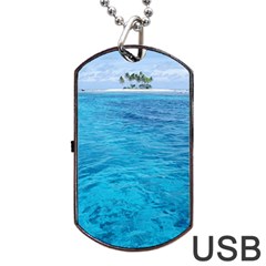 Ocean Island Dog Tag Usb Flash (two Sides) 