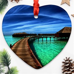 Maldives 2 Ornament (heart)  by trendistuff