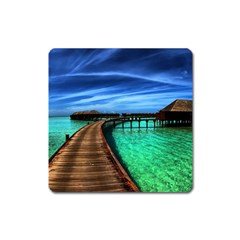 Maldives 2 Square Magnet by trendistuff