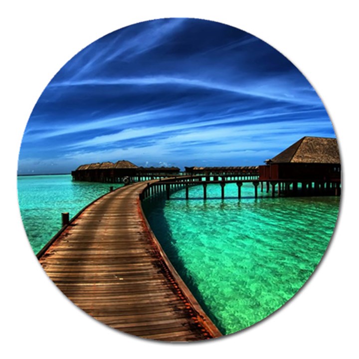 MALDIVES 2 Magnet 5  (Round)