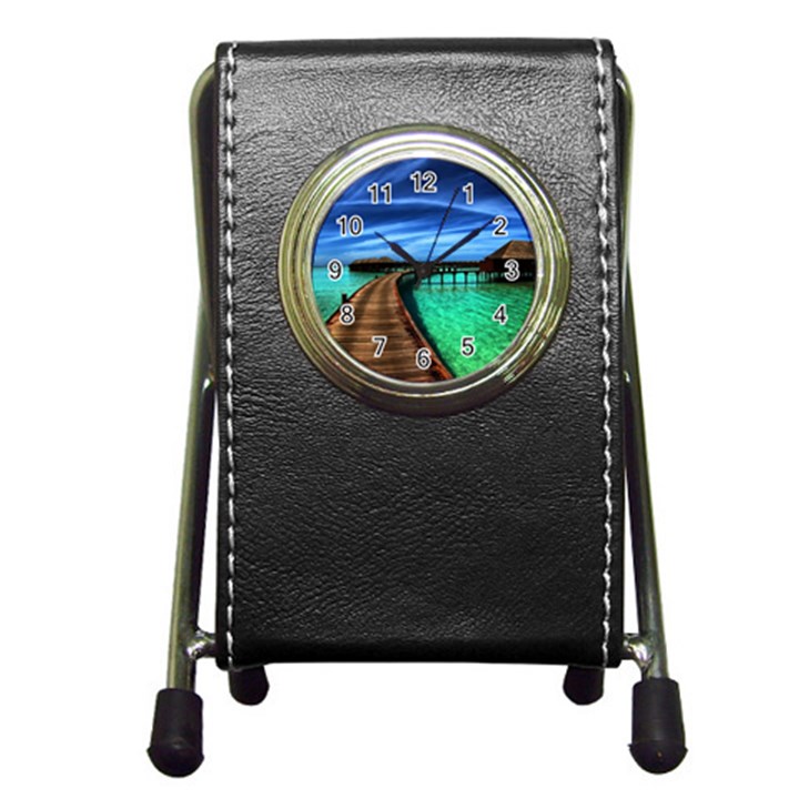 MALDIVES 2 Pen Holder Desk Clocks