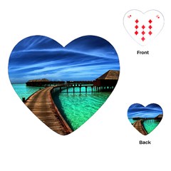 Maldives 2 Playing Cards (heart)  by trendistuff