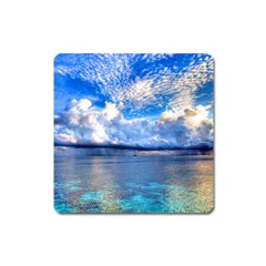 Maldives 1 Square Magnet by trendistuff