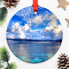 Maldives 1 Round Ornament (two Sides)  by trendistuff