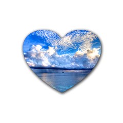 Maldives 1 Rubber Coaster (heart)  by trendistuff