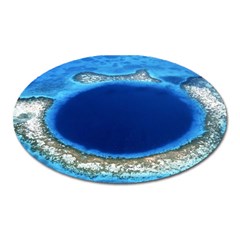 Great Blue Hole 2 Oval Magnet by trendistuff