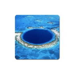 Great Blue Hole 2 Square Magnet by trendistuff