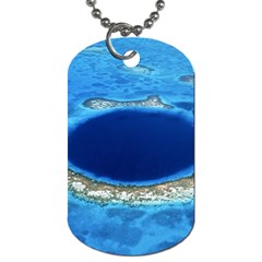 Great Blue Hole 2 Dog Tag (two Sides) by trendistuff