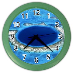 Great Blue Hole 2 Color Wall Clocks by trendistuff