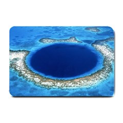 Great Blue Hole 2 Small Doormat  by trendistuff