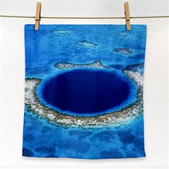 Great Blue Hole 2 Face Towel by trendistuff