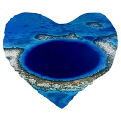 Great Blue Hole 2 Large 19  Premium Heart Shape Cushions