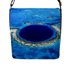 Great Blue Hole 2 Flap Messenger Bag (l)  by trendistuff