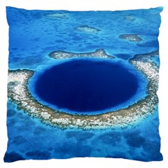 Great Blue Hole 2 Large Flano Cushion Cases (two Sides) 