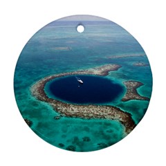 Great Blue Hole 1 Ornament (round)  by trendistuff