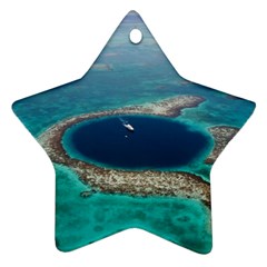 Great Blue Hole 1 Ornament (star)  by trendistuff