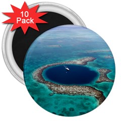 Great Blue Hole 1 3  Magnets (10 Pack)  by trendistuff