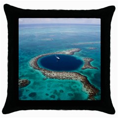 Great Blue Hole 1 Throw Pillow Cases (black) by trendistuff