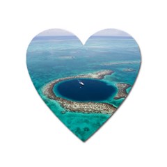 Great Blue Hole 1 Heart Magnet by trendistuff