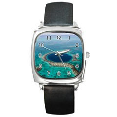 Great Blue Hole 1 Square Metal Watches by trendistuff