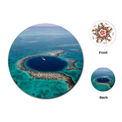 Great Blue Hole 1 Playing Cards (round)  by trendistuff