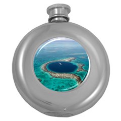 Great Blue Hole 1 Round Hip Flask (5 Oz) by trendistuff