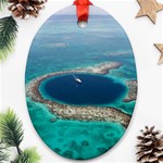 GREAT BLUE HOLE 1 Oval Ornament (Two Sides) Front