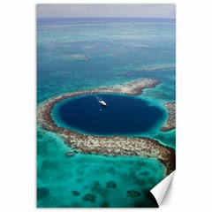 Great Blue Hole 1 Canvas 12  X 18   by trendistuff