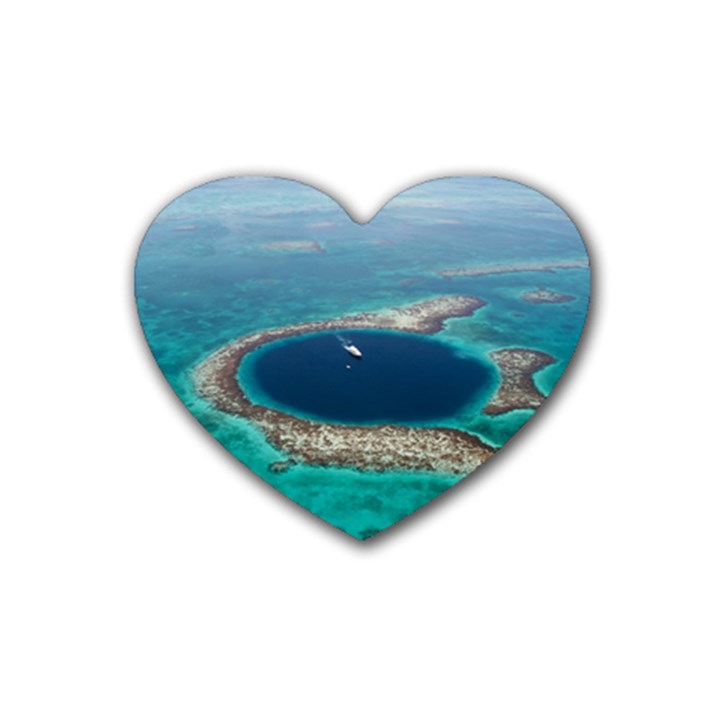 GREAT BLUE HOLE 1 Heart Coaster (4 pack) 