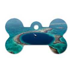 Great Blue Hole 1 Dog Tag Bone (two Sides)