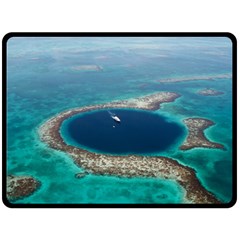 Great Blue Hole 1 Fleece Blanket (large) 