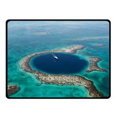 Great Blue Hole 1 Double Sided Fleece Blanket (small) 