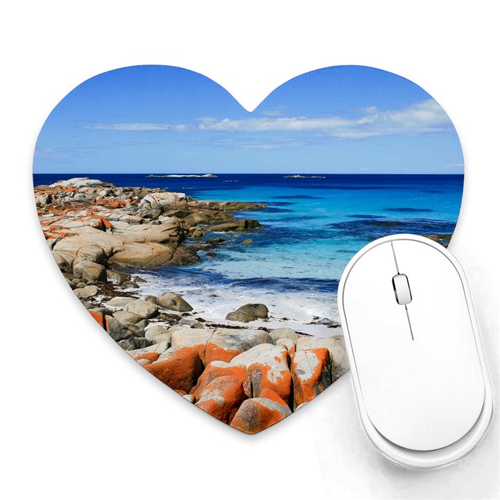 BAY OF FIRES Heart Mousepads