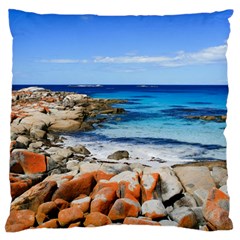 Bay Of Fires Large Flano Cushion Cases (two Sides) 