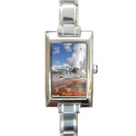 YELLOWSTONE CASTLE Rectangle Italian Charm Watches