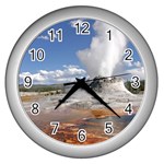 YELLOWSTONE CASTLE Wall Clocks (Silver) 