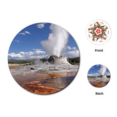 Yellowstone Castle Playing Cards (round)  by trendistuff