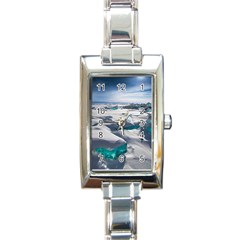 Turquoise Ice Rectangle Italian Charm Watches by trendistuff