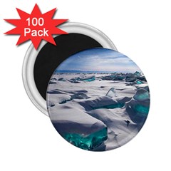 Turquoise Ice 2 25  Magnets (100 Pack)  by trendistuff