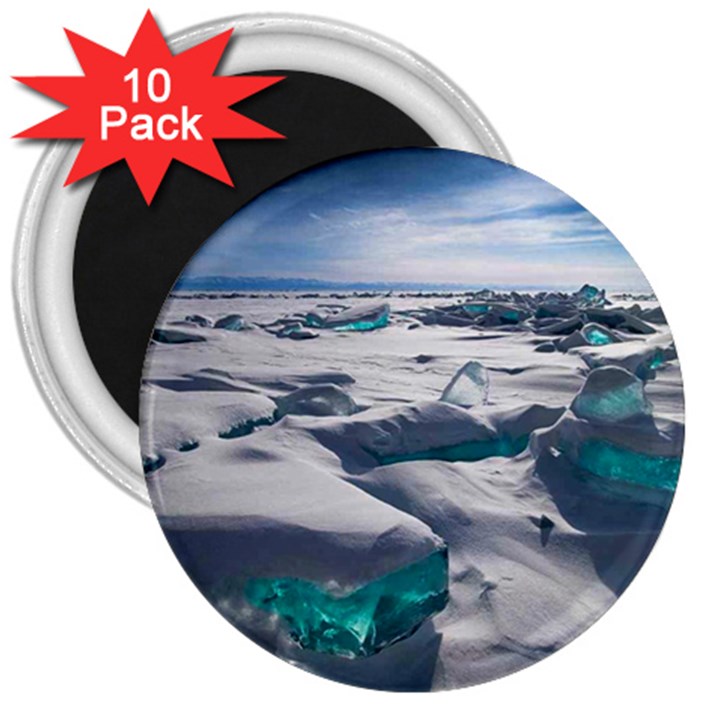 TURQUOISE ICE 3  Magnets (10 pack) 