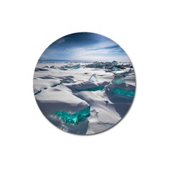 Turquoise Ice Magnet 3  (round) by trendistuff