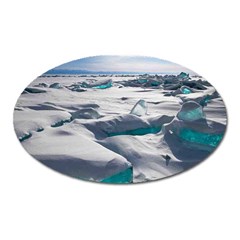 Turquoise Ice Oval Magnet by trendistuff