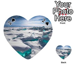 Turquoise Ice Playing Cards 54 (heart)  by trendistuff