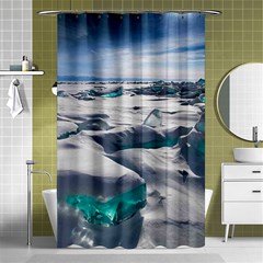 Turquoise Ice Shower Curtain 48  X 72  (small)  by trendistuff