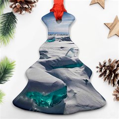 Turquoise Ice Christmas Tree Ornament (2 Sides)