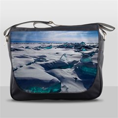 Turquoise Ice Messenger Bags by trendistuff