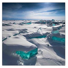 Turquoise Ice Large Satin Scarf (square)